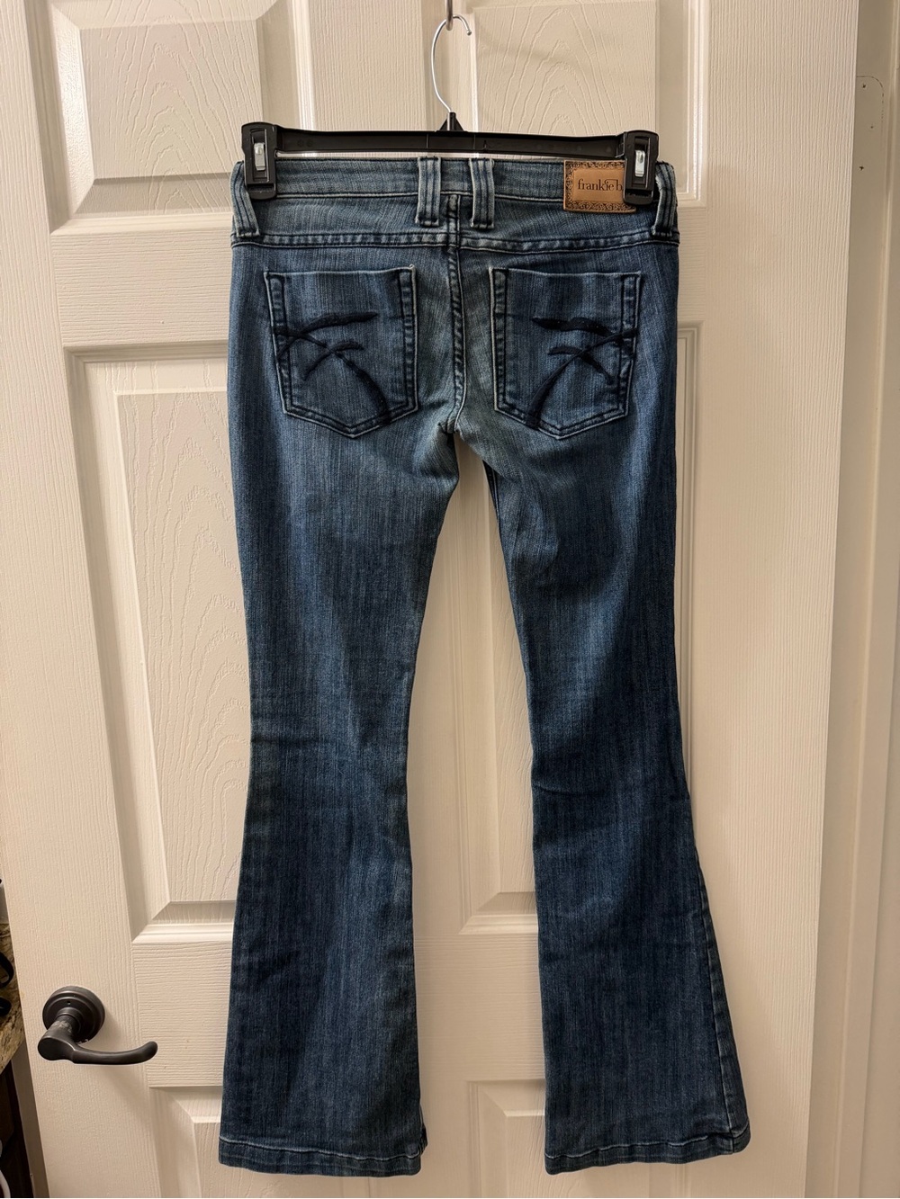 Frankie B. Vintage Low Rise Women's Dark Blue Bootcut Jeans